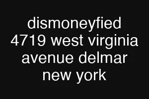 dismoneyfied 4719 west virginia avenue delmar new york
